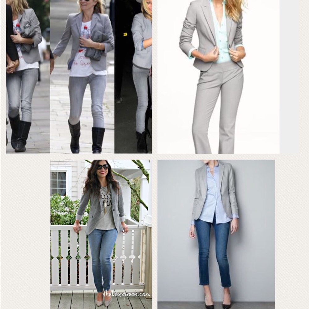 Bcbg Maxazria gray wool Blazer